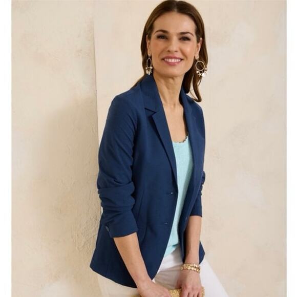 NEW Tommy Bahama Nova Wave Blazer in Navy Size XS - Picture 1 of 11